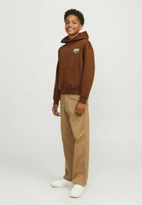 Jack & Jones Junior GEDRUCKT MINI - Felpa con cappuccio -  brown