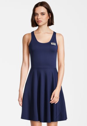 TELDAU SKATER  - Jersey dress - medieval blue