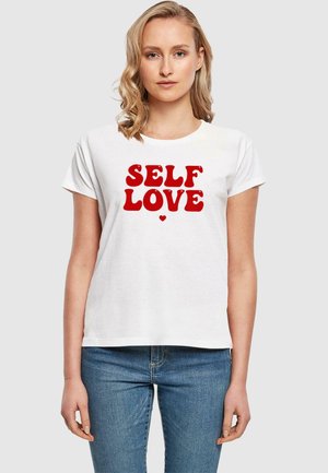 WORDING - SELF LOVE BOX - Print T-shirt - white