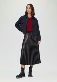 s.Oliver HALFLANGE MOUWEN - T-shirt print - rubinrot