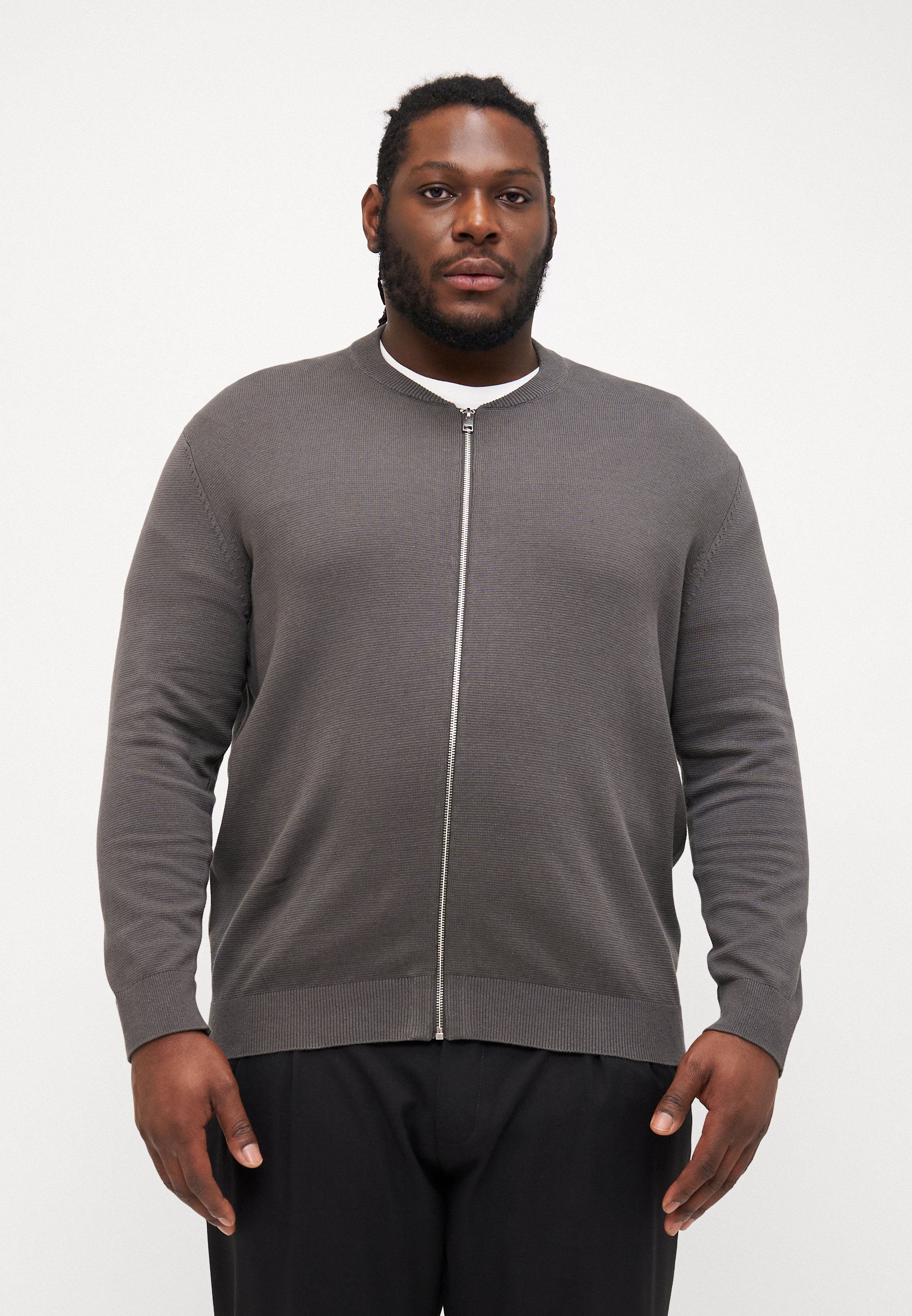 mens knitted bomber