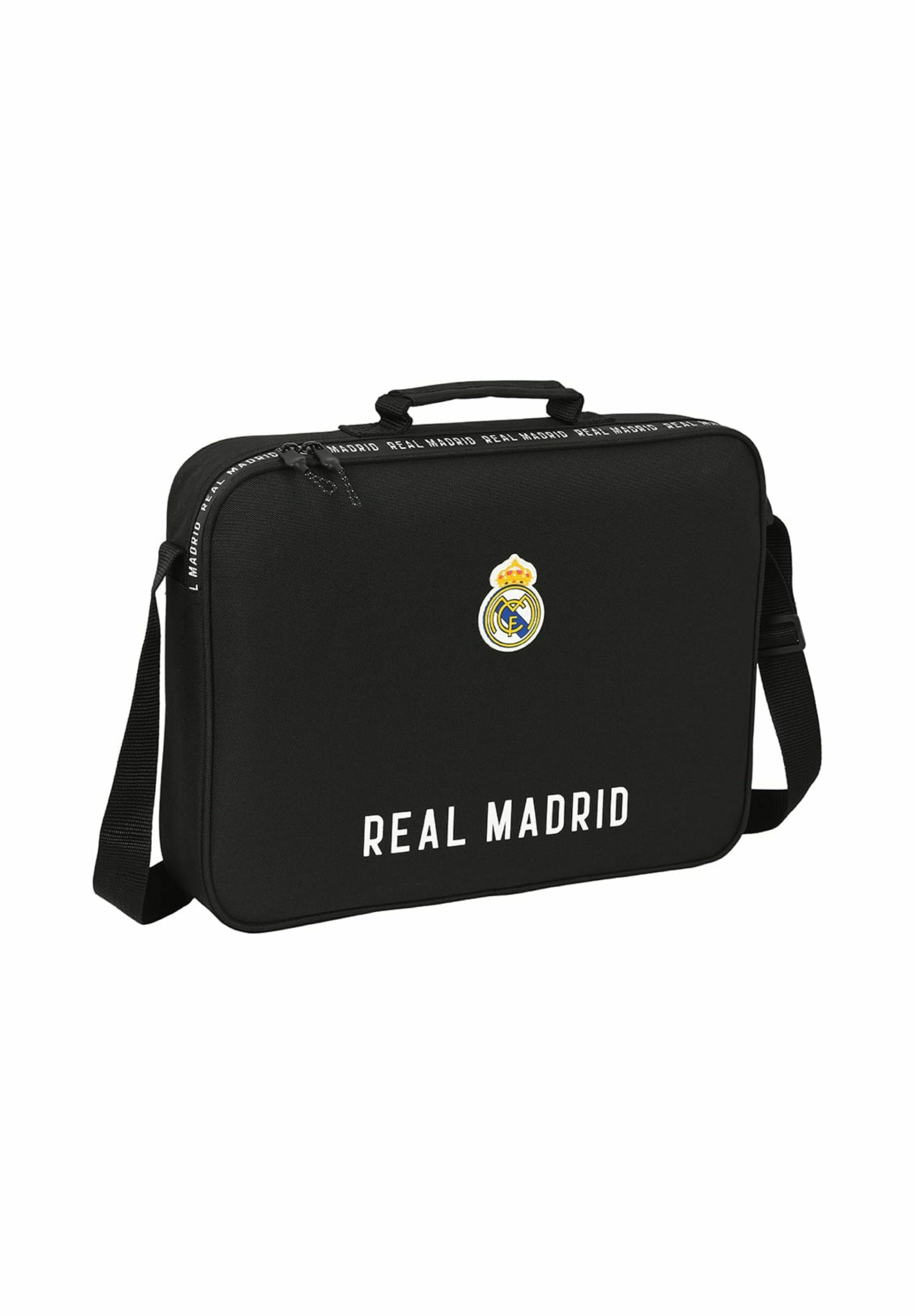 Real Madrid Etui Mit Deckel – Schwarzes Federmäppchen (ca. 24 X 8 X 8,5 Cm)
