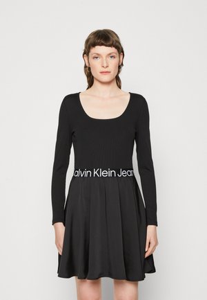 LOGO ELASTIC DRESS - Dnevna haljina - black