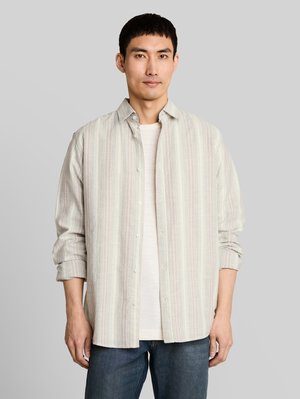 TOM TAILOR, TOM TAILOR BLUSEN & SHIRTS REGULAR FIT HEMD MIT STREIFENMUSTER - Shirt - off white multicolor stripe