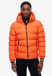 Superdry & Co HOODED SPORTS PUFFER  - Winterjas - flame orange
