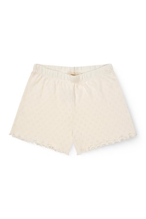 Copenhagen Colors POINTELLE HEART SHORTS - Rövidnadrágok - cream