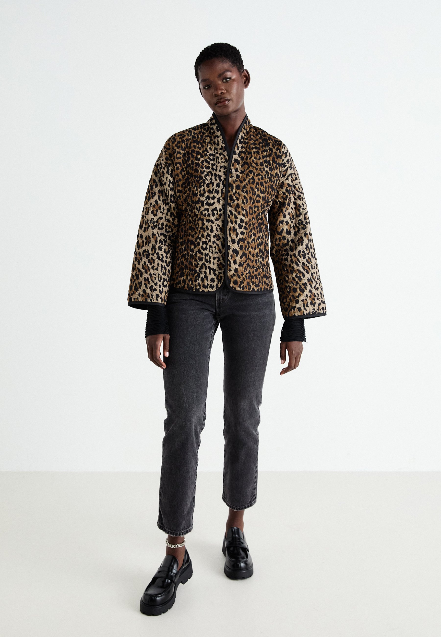 Vero Moda VMJANE REVERSIBLE ZEBRA PRINT - Light jacket - silver