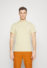 The North Face SIMPLE DOME TEE - Marškinėliai su spaudiniu - gravel/white