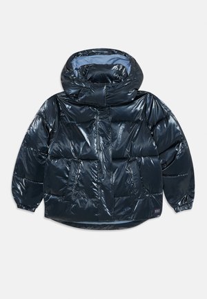 SHORT METALLIC PUFFER JACKET - Vinterjakke - sky captain