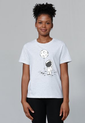 KLEINER ASTRONAUT MIT LUFTBALLON - T-shirt imprimé - cool heather grey
