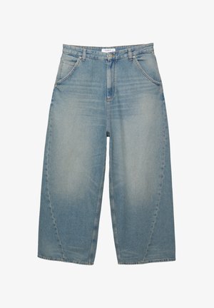 PULL&BEAR MEGA BAGGY - Baggy Jeans - stone blue denim