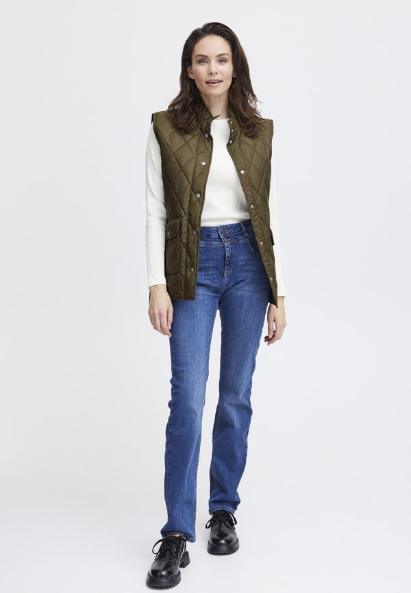 FRLenni - Waistcoat - dark olive2