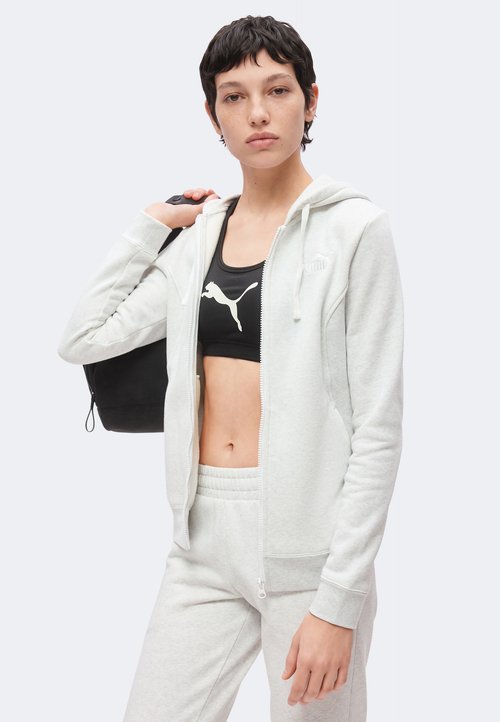 PUMA HOODED SUIT FULL ZIP - Tracksuit - white glow heather — photo 4