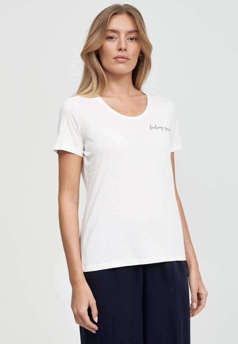 Damen T-Shirts | Re.draft FEELING GREAT T-Shirt print wool white/offwhite - EM39135 Damen T-Shirts | Re.draft FEELING GREAT T-Shirt print wool white/offwhite - EM39135