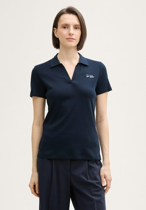 BASIC MIT LOGO-STICKEREI - Polo - sky captain blue