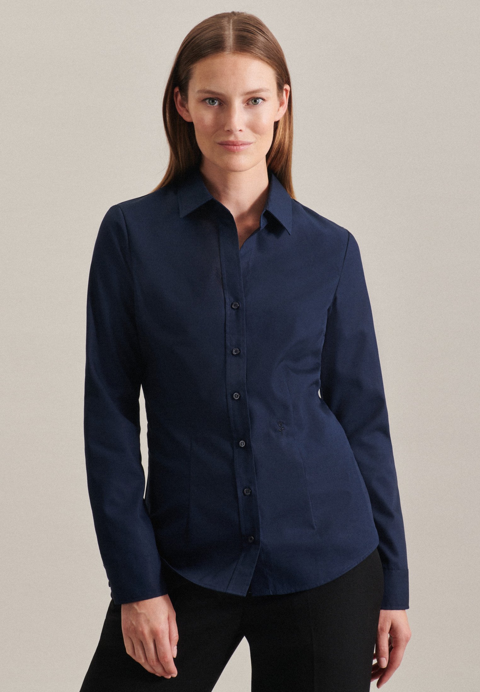 Seidensticker Damen Bluse Regular Fit Langarm – Aus Viskose, Leicht Tailliert, Vielseitig Kombinierbar
