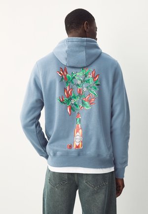REGULAR FIT - TABASCO LICENSE GRAPHIC PRINT - Džemperis ar kapuci - blue