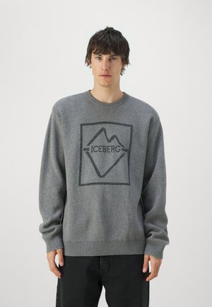 MAGLIA GIROCOLLO - Pullover - grigio melange