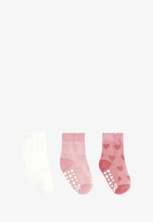 JoJo Maman Bébé 3-PACK HEART - REGULAR FIT - Chaussettes - pink
