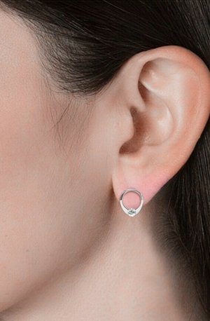 MYC Paris MINI  - Boucles d'oreilles - argenté couleur / cristal