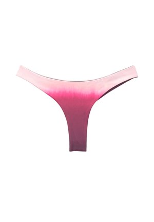String di lingerie in un design a gradiente, che passa da un rosa chiaro a un magenta profondo. Realizzato in tessuto morbido ed elasticizzato con copertura minima.
