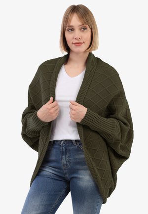 Strickjacke - khaki
