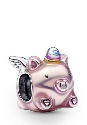 FLYING UNICORN PIG - Charm - silver coloured
