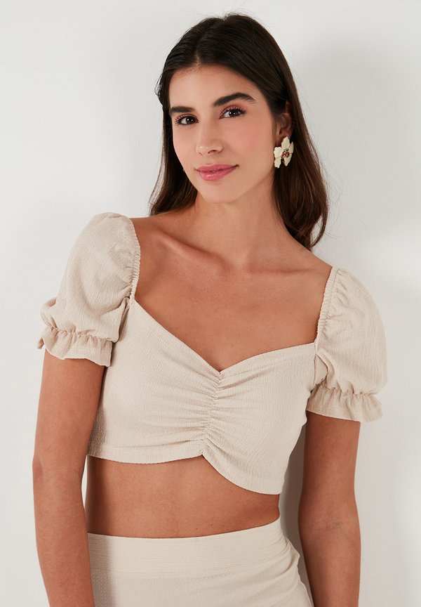 SLIM FIT - Bluse - stone