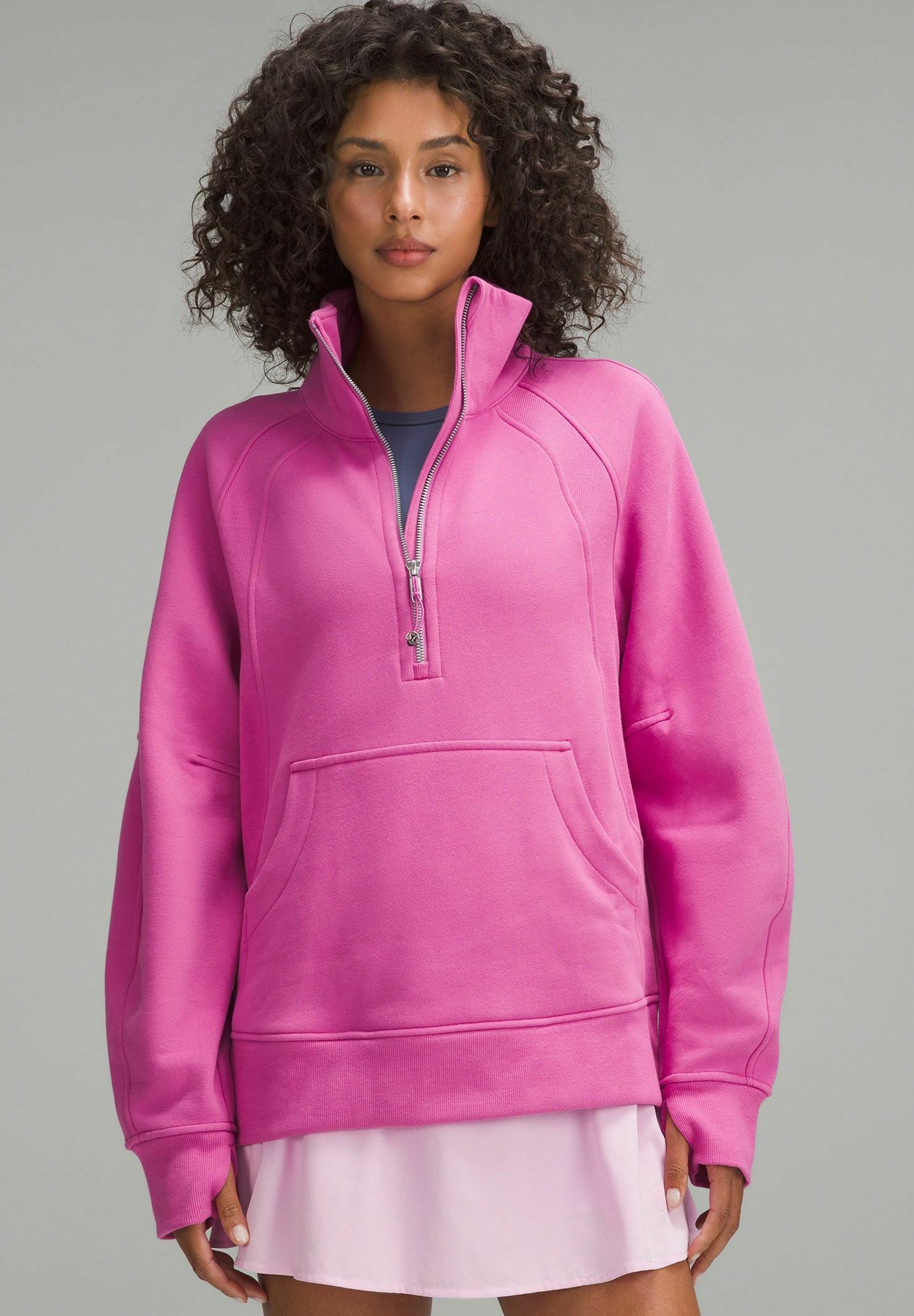 ルルレモン　scuba pink lululemon☆暖かロゴフーディ Scuba Hoodie Light Cotton Fleece