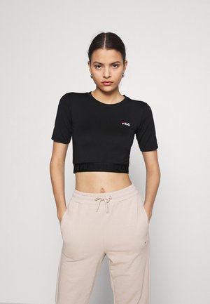 CAYLIN CROPPED TEE - T-shirt basic - black