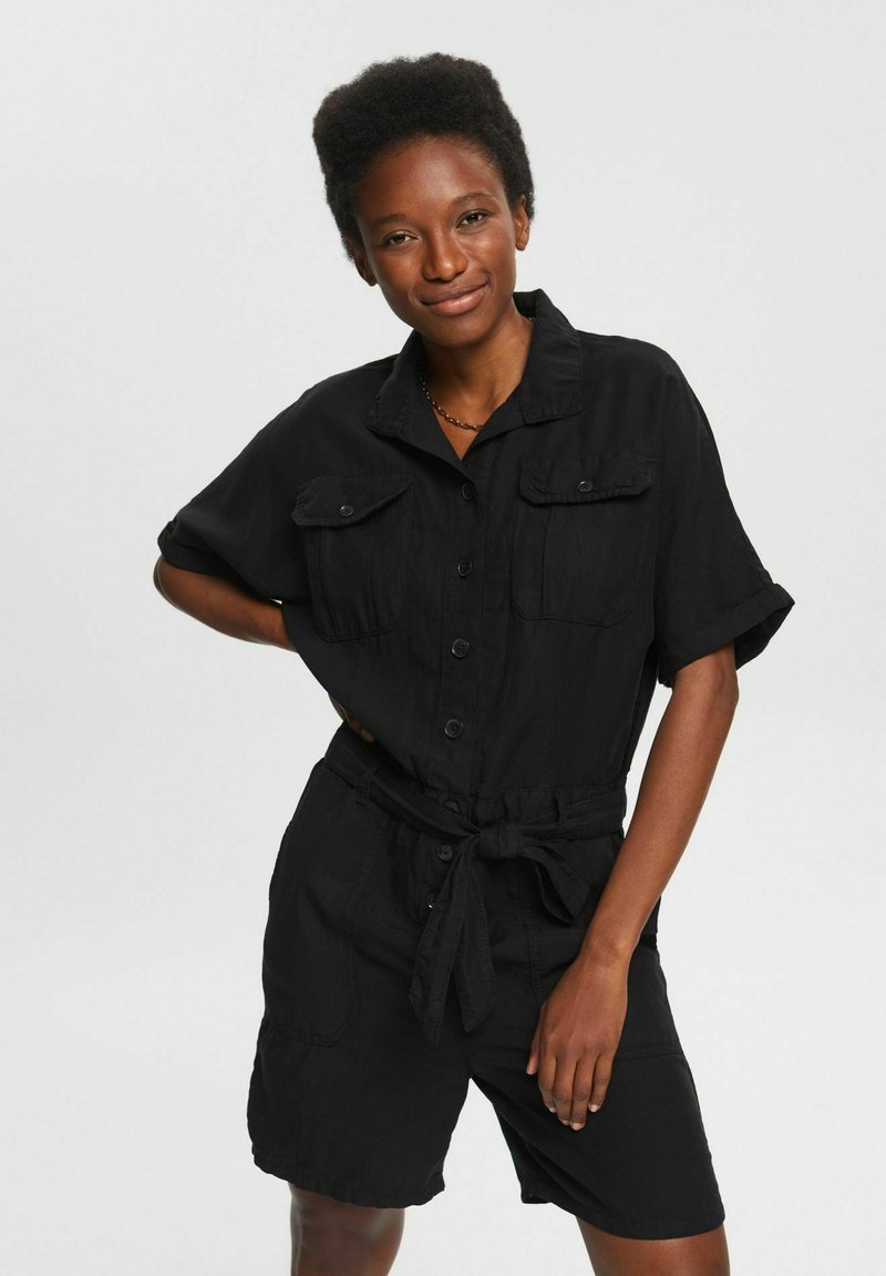 Esprit KURZER Jumpsuit black/schwarz Zalando.at