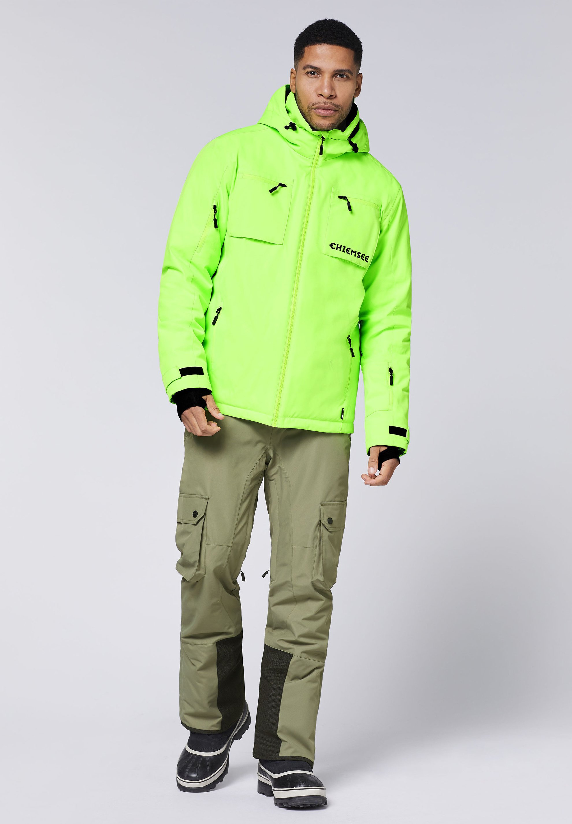 Chiemsee MIT BACKPRINT - Snowboard jacket - green gecko/green