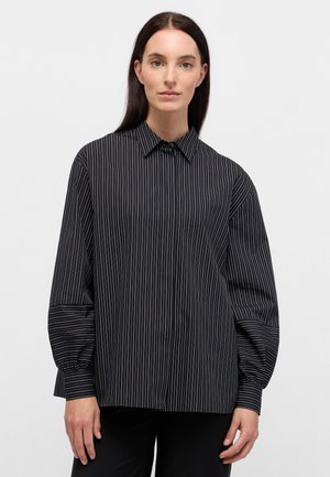 GESTREIFT OVERSIZE FIT - Overhemdblouse - schwarz