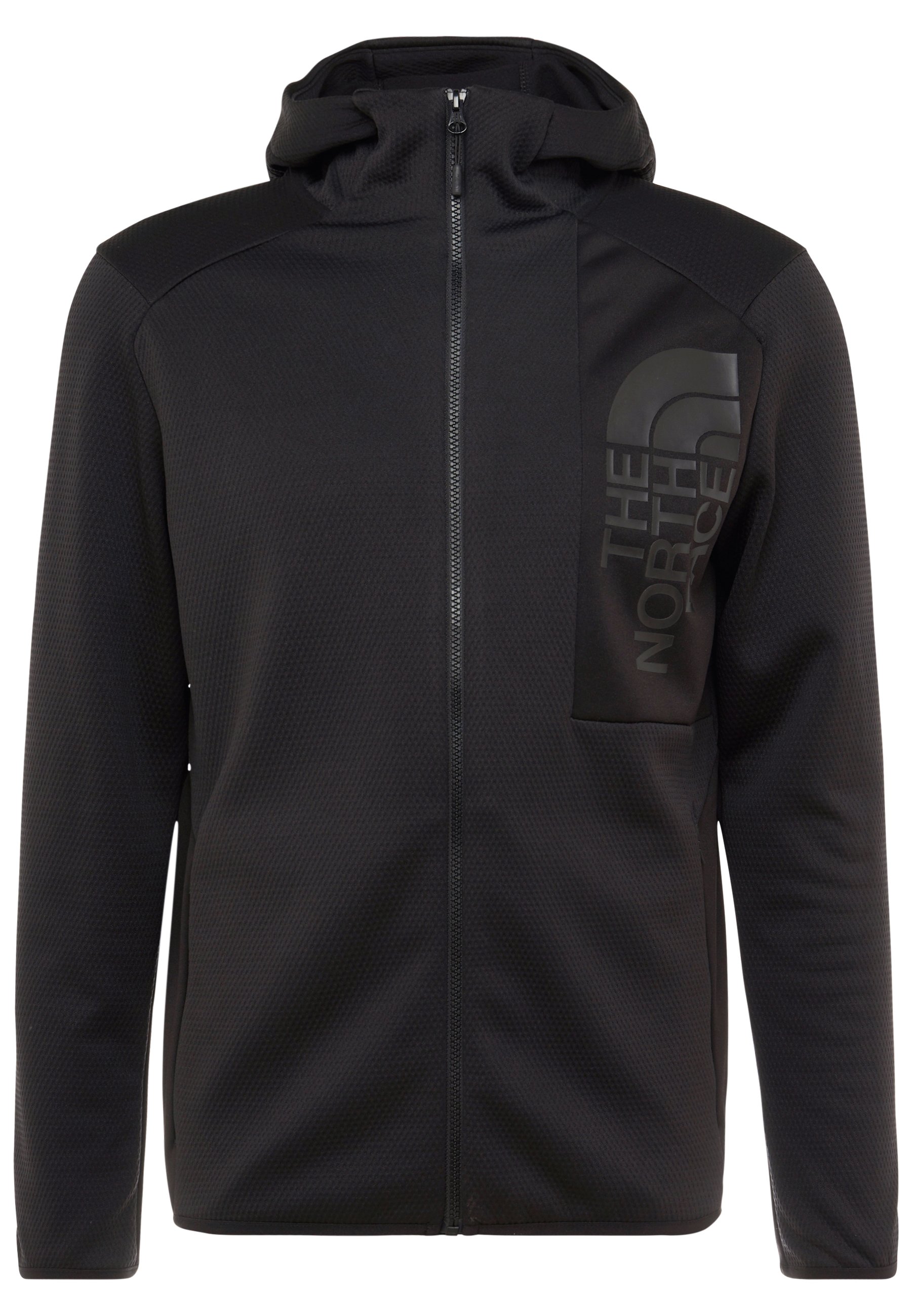 The North Face MERAK HOODY Fleecejas blackZwart THE NORTH FACE MERAK OUTDOOR FLEECE VEST ZWART HEREN