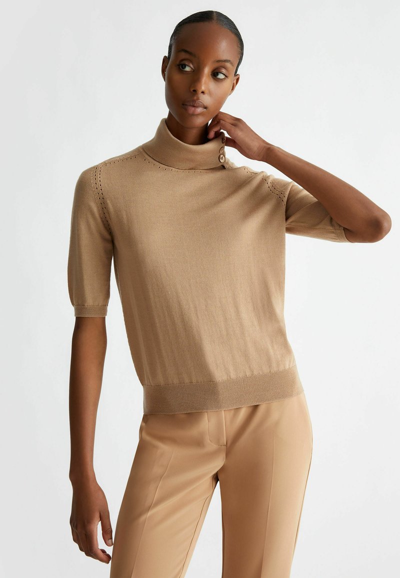 LIU JO TURTLENECK - T-shirt basic - beige