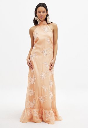 EMBELLISHED HALTERNECK - Galajurk - peach