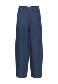 Džínsy voľného strihu - dark blue denim