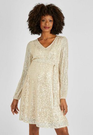 SEQUIN MINI MATERNITY - Juhlamekko - champagne