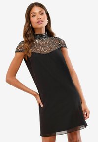 REGULAR FIT - MINI EMBELLISHED BEADED NECK - Koktélruha / Partiruha - black