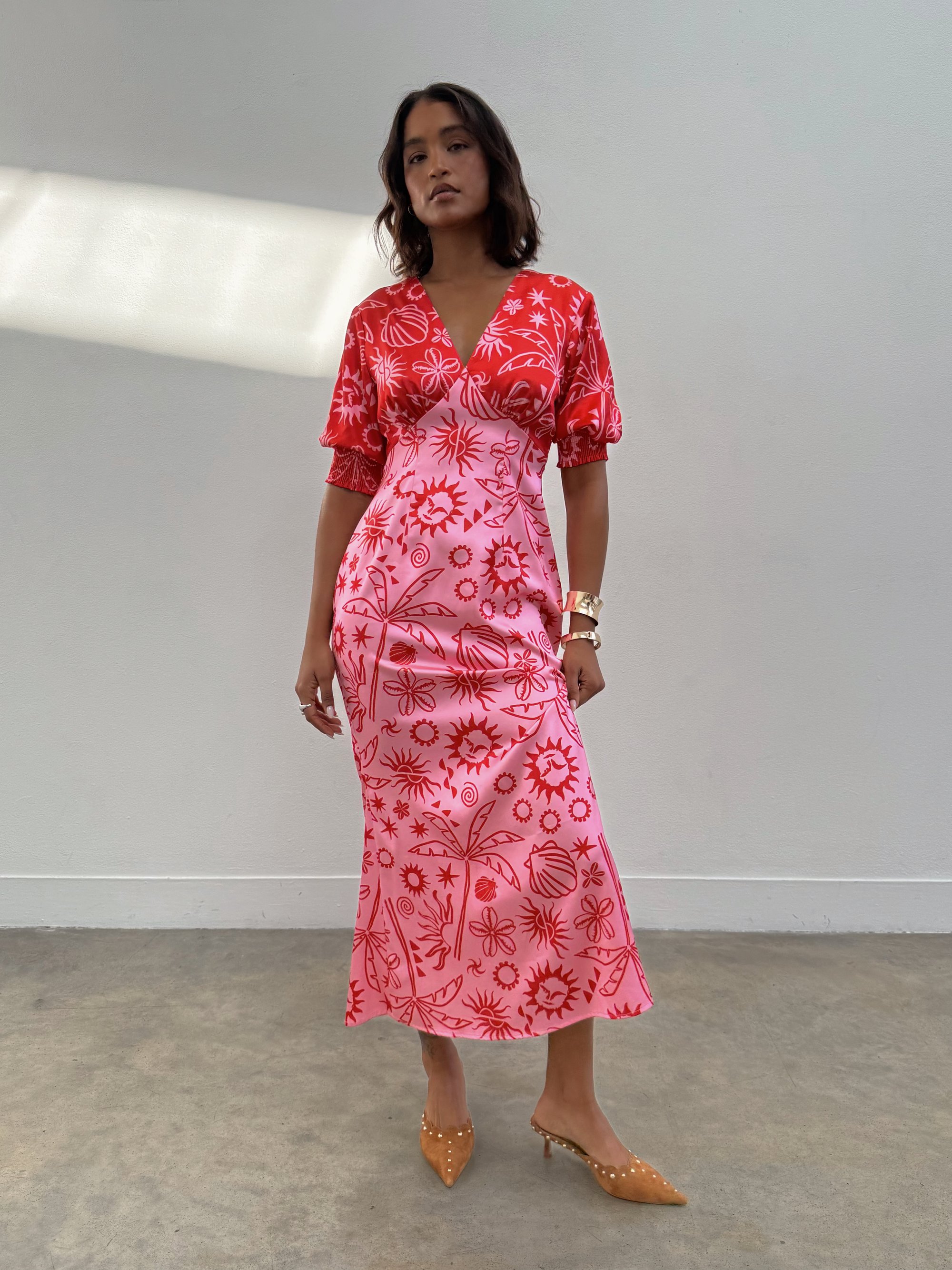 white christmas dresses Never Fully Dressed Tomato Lola Mid-axi Dress main image 1