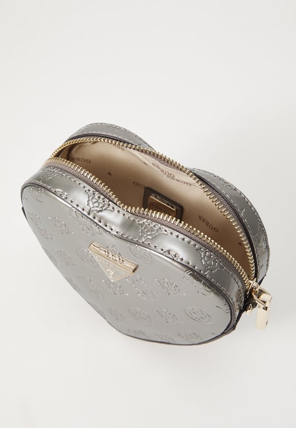 ARNELA MINI HEART BAG - Cross body bag - pewter2