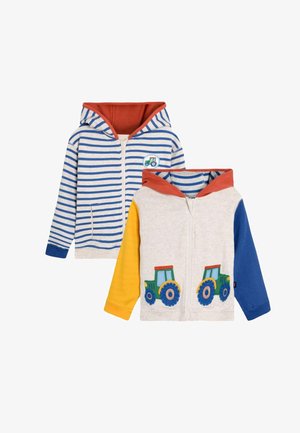 REGULAR FIT - APPLIQUÉ REVERSIBLE - Bluză de molton cu fermoar - natural tractor