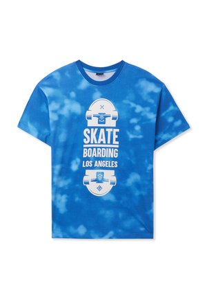 TIE DIE STAMPA SKATE - T-shirt con stampa - bluette