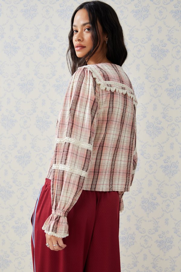 CHECK COLLAR - Blouse2