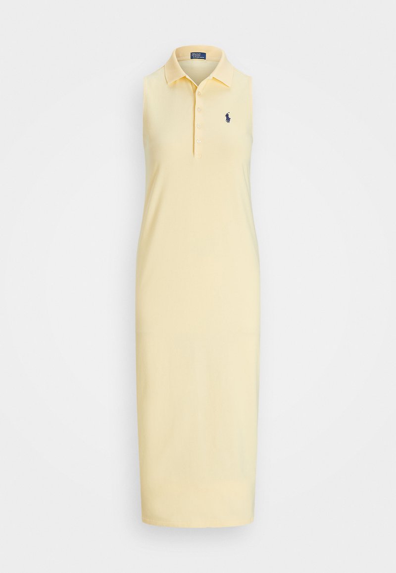 Polo Ralph Lauren STRETCH-COTTON SLEEVELESS POLO DRESS - Φόρεμα ημέρας - tbird yellow