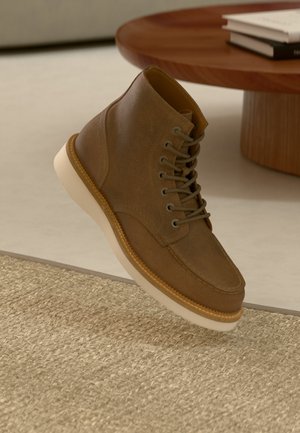 SLHTEO NEW MOC TOE BOOT - Veterboots - brown