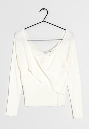 Striktrøje - white