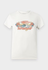 SHRUNKEN BAND TEE - Print T-shirt - vintage white