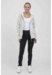 Oxmo VENDELA - Majica s kapuljačom i patentnim zatvaračem - light grey