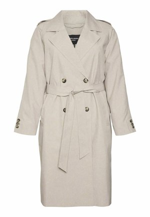 Vero Moda Curve SIRI  - Gabardina - silver mink